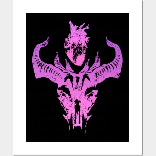 Devil and Heart - Pink Posters and Art